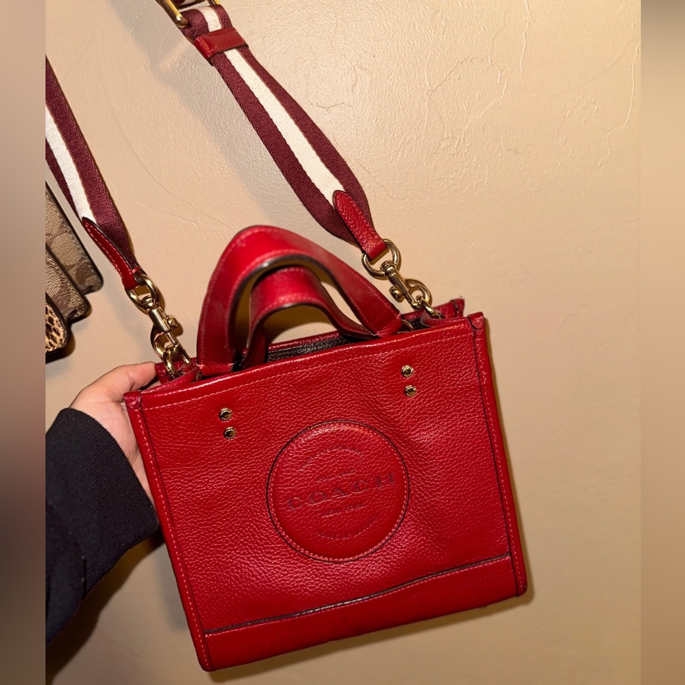 Red coach bag